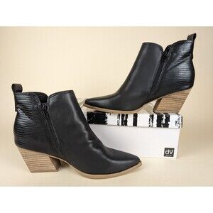 DV Dolce Vita Kooley Booties Ankle Boots Womens 9.5 M Black Heeled Shoes NWB
